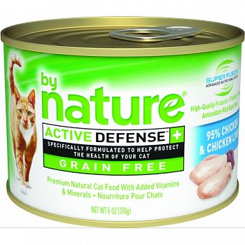 By Nature Grain Free 95% Canned Cat Food CHICKEN/CHKN LV 6 OZ (Case of 24)