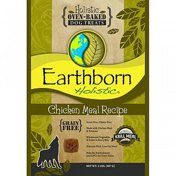 Earthborn Holistic Grain Free Dog Biscuits CHICKEN 2 POUND (Case of 6)