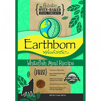 Earthborn Holistic Grain Free Dog Biscuits WHITEFISH 2 POUND (Case of 6)