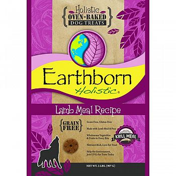 Earthborn Holistic Grain Free Dog Biscuits LAMB 2 POUND (Case of 6)