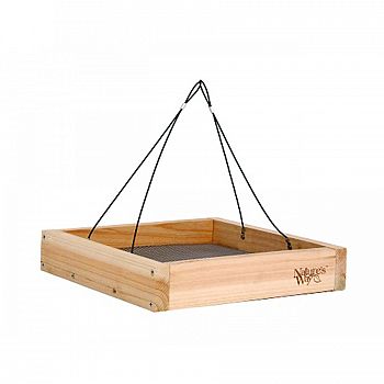Hanging Platform Feeder for Wild Birds - Cedar / 12x12x3 in