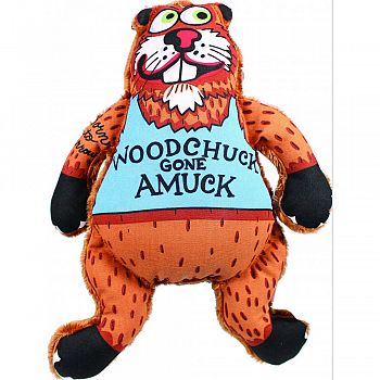 Madcap Woodchuck Gone Amuck Canvas & Plush Toy MULTICOLORED 11 INCH