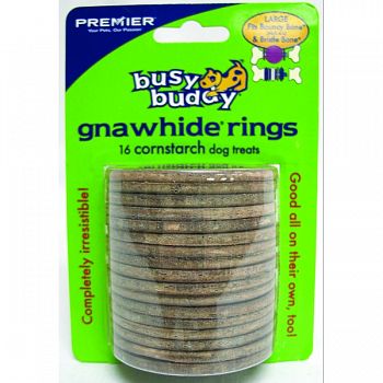 Busy Buddy Cornstarch Rings  LARGE/16 PACK