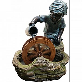 Boy With Wheel Fountain