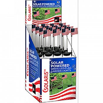 Solar Usa Flag Stake With White Led Lights (Case of 16)