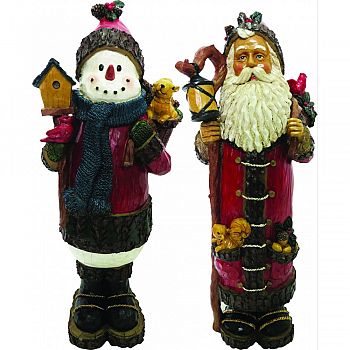 Santa & Snowman Christmas Statues  2 PIECE/18 INCH (Case of 2)