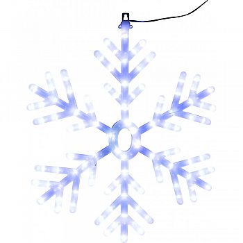 Hanging Snowflake Decoration W/led Lights WHITE 25 INCH