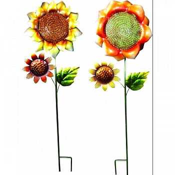 Metal Sunflower Garden Stake MULTICOLORED 10X3X37 INCH (Case of 8)