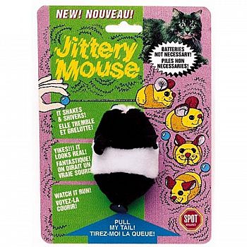 Plush Jittery Mouse Cat Toy - 3 in.