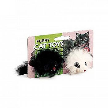 Black and White Miami Mice Twin Pack Cat Toys