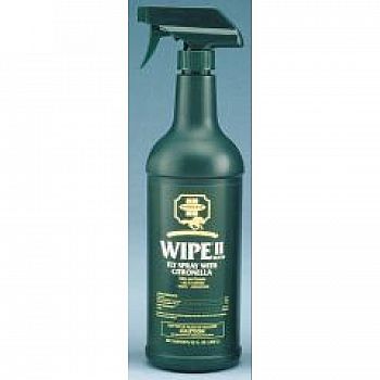 Wipe II with Citronella Equine Fly Spray - 32 oz.