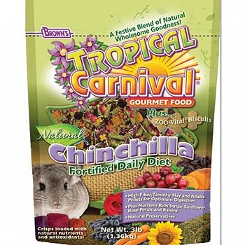 Tropical Carnival Natural Chinchilla Food - 3 lbs