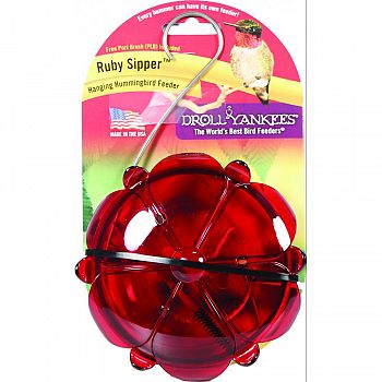 Ruby Sipper Window Hummingbird Feeder RED&CLEAR 5 OUNCE CAP