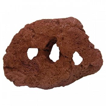 Carved Lava Rock RED LARGE (Case of 5)