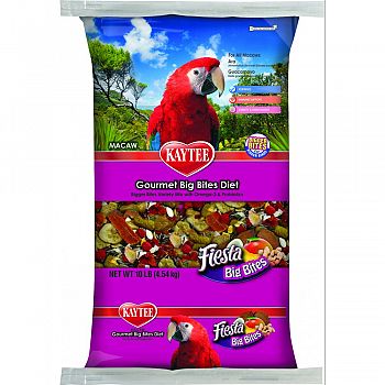Fiesta Gourmet Big Bites Diet For Macaws  10 POUND BAG