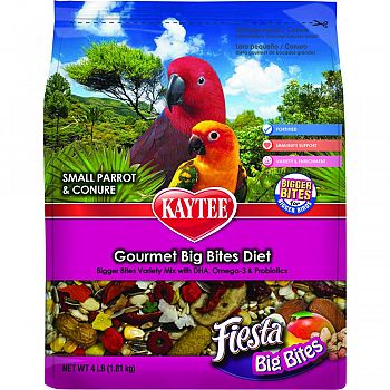 Fiesta Big Bites Bag For Small Parrots & Conures  4 POUND BAG