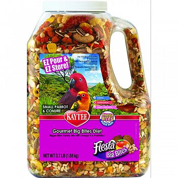 Fiesta Big Bites Jar For Small Parrots & Conures  3.75 POUND