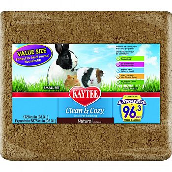 Clean And Cozy Small Pet Bedding NATURAL 1728 CUBIC INCH