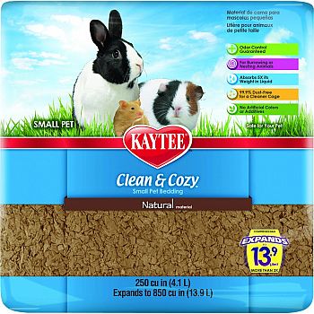 Clean And Cozy Small Pet Bedding NATURAL 250 CUBIC INCH