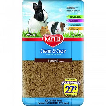 Clean And Cozy Small Pet Bedding NATURAL 500 CUBIC INCH
