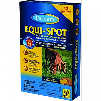 Equi Spot Spot-on Fly Control For Horses Stable Pk  12 WEEK