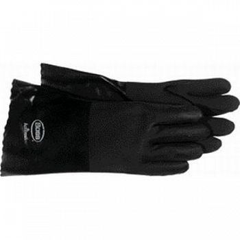 High n Dry Gauntlet Black PVC Gloves for Men  (Case of 12)