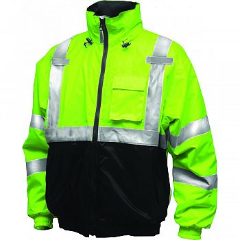 Bomber Ii High Visibility Waterproof Jacket LIME GREEN YOUTH LARGE