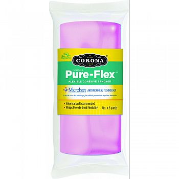 Corona Pure-flex Flexible Cohesive Bandage PINK 4INCH X 5YARD