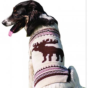 Moose Dog Sweater CREAM XSMALL