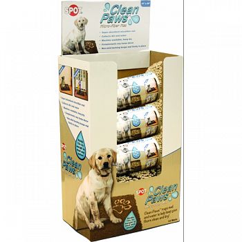 Clean Paws Microfiber Mat Display ASSORTED 12 PIECE
