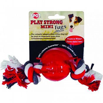 Play Strong Mini Tugs Ball With Rope RED SMALL
