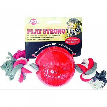 Play Strong Tugs Ball With Rope RED MEDIUM