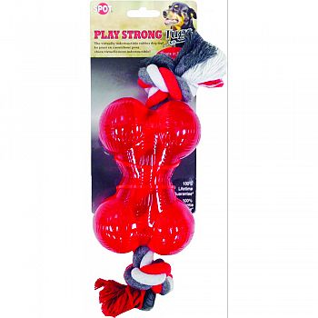 Play Strong Tugs Bone With Rope    New Item   1231 RED MEDIUM