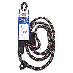 Adjust to fit all dogs. Combination lead and collar. Color: black(main color), pink, yellow, green, blue, red. /8 x 6 long.