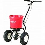 The Earthway 2150 Professional/Commercial Broadcast Spreader has a high volume 1,325 cu. in. capacity hopper holding up to 50 lbs. of fertilizer and includes hopper screen. Height adjustable handle with 3 positions for hours