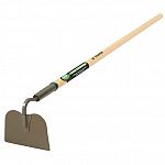 Highly maneuverable, strong-but-lightweight hoe ideal for soil preparation, weeding, and backfilling. Teardrop-shaped aluminum handle is easier to grip and reduces hand fatigue.