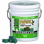 Hawk can kill rats and mice in a single feeding with its powerful anticoagulant bromadiolone. Use hawk with confidence for unsurpassed control, even against warfarin-resistant super rats. Rats and mice die in 4 or 5 days after eating. 18 pound.