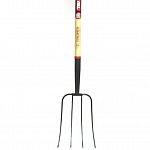 A premium line true to the specs of contractor grade tools yet geared for the consumer. Manure fork,4 tines. Ash handle.