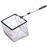 These mini pond and fish nets are great for picking up debris and fish out of ponds. Consists of mesh netting, 8 in. x 6 in. with a steel pole and a 14-24 in. telescopic handle. Great for delicate fish handling tasks or small water gardens.
