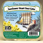 Wild bird food. Featuring sunflower hearts and chopped peanuts. Feed year round.  Pine Tree Farm's Wild Bird Suet is rendered beef kidney fat. Top quality seeds, grains, peanut butter and peanuts. 12 oz.