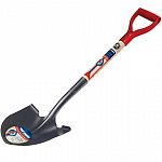 This D-handle round point shovel is the foundation of any lawn and garden tool collection and is perfect for digging in all types of soil. Forward-turned step. Number 2 head with 30 inch d-grip handle.