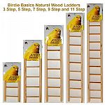 Birdie Basics Natural Wood Step Ladders are designed to be functional and attractive to meet the everyday needs of your bird. A great way to excercise your bird and let your birdie friend stretch his or her legs. An easy and practical addition.