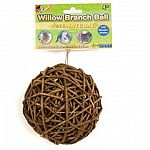 This willow branch ball is fun for a variety of small animal pets to play with for hours. Ball is available in two sizes: 1.5 in. and 4 in. Safe for small animals to chew and very entertaining. Helps fight boredom and great for interactive play