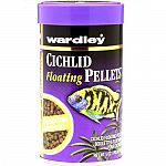 A balanced staple food for herbivorous and carnivorous cichlids. Wardley premium cichlid floating pellets contains canthaxanthin a superb color enhancer. That brings out vibrant red, yellow, and orange hues.