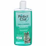 8 in 1 Perfect Coat Shed Control & Hairball Shampoo for Cats / Shed Control Formula / Controls shedding and reduces hairballs. Moisturizes skin and leaves coat looking shiny and healthy.  10 oz.
