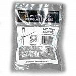 Snapmax stainless steel wire clips for fiberglass post. 20 pack. For use on 1/2 fiberglass post.