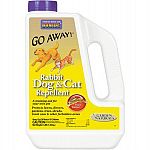 Repels domestic animals from undesirable areas. A garden natural product with white pepper, cinnamon oil and thyme oil. Use on lawn areas, flower beds, gardens, shrubs, trash can storage and other forbidden areas. Spray over the top of desirable plants fo