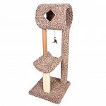 A great, versatile cat toy/ furniture / condo. Includes a toy and hideaway place, rounded perch and more.