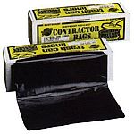 Should be used where rugged clean-up and heavy trash are involved. Used for a wide variety of applications from covering items to vapor barrier to lining under items. 15 - 55 gallon 3 mil black bags per box.