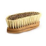 Legends Caliente Equine Brush has two type of fiber bristles. One type is stiff to remove dirt and the other is made of soft tampico fibers that are perfect for brushing away dirt. Handle has an ergonomic and is kiln-dried and double-lacquered.